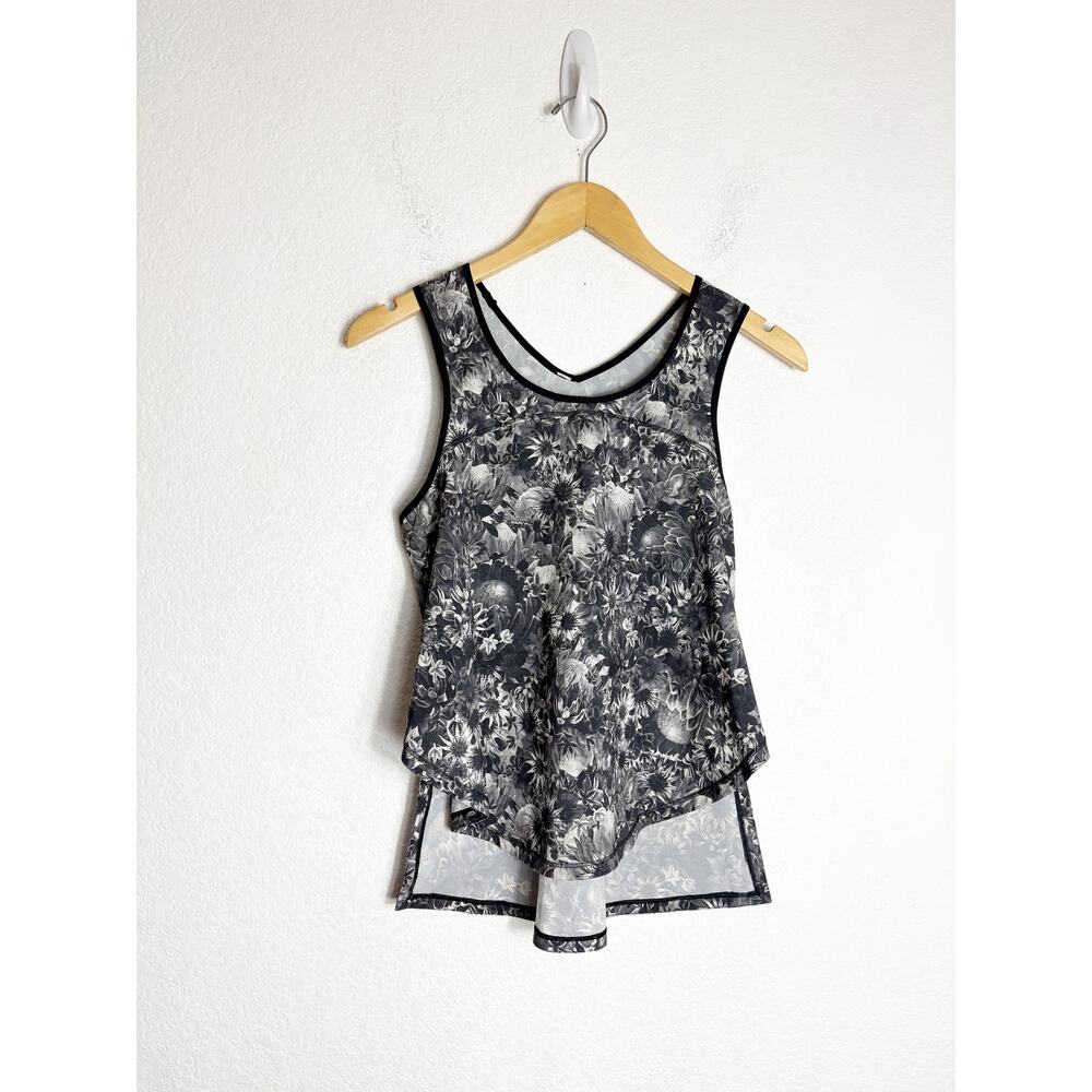 Lululemon Run Split Singlet Flowabunga Black Ange… - image 3
